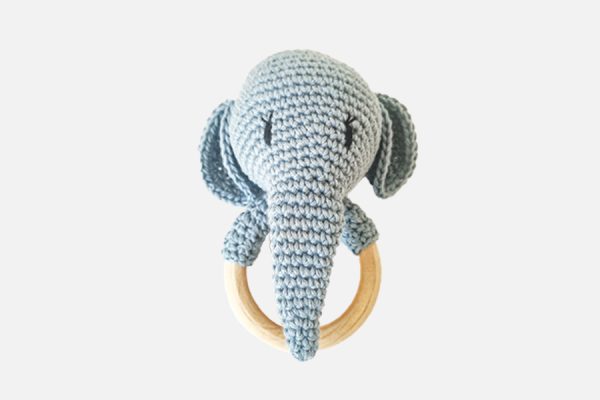 Hochet en crochet personnalisé;Custom crochet rattle
