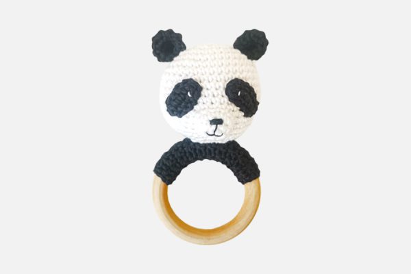 Hochet en crochet personnalisé;Custom crochet rattle
