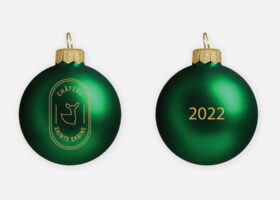 Custom glass Christmas baubles