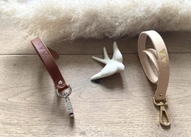 Custom vegetable tanned leather lanyard