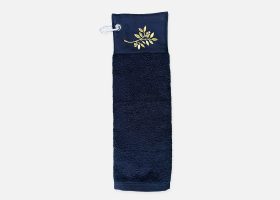 Embroidered tri-fold golf towel