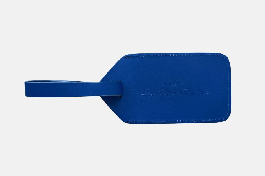 Étiquette de bagage de luxe personnalisée en cuir