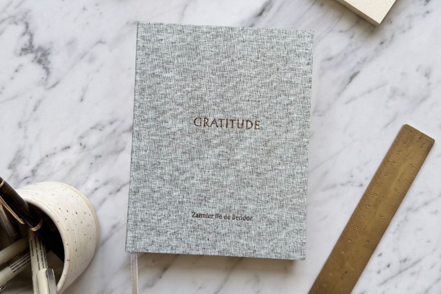 Carnet couverture lin personnalisable