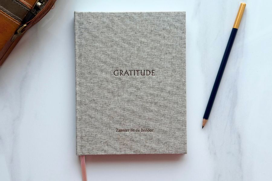 Carnet couverture lin personnalisable