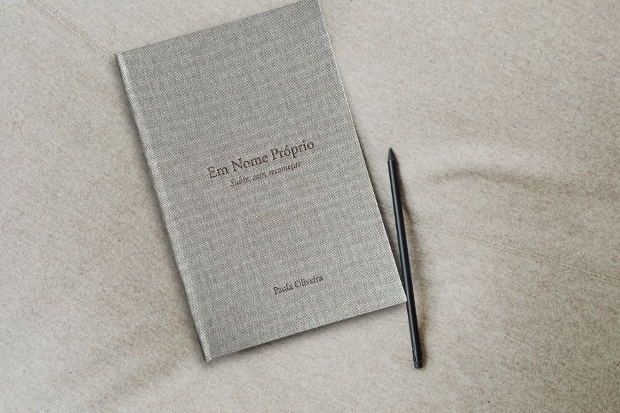 Custom fabric-covered notebook