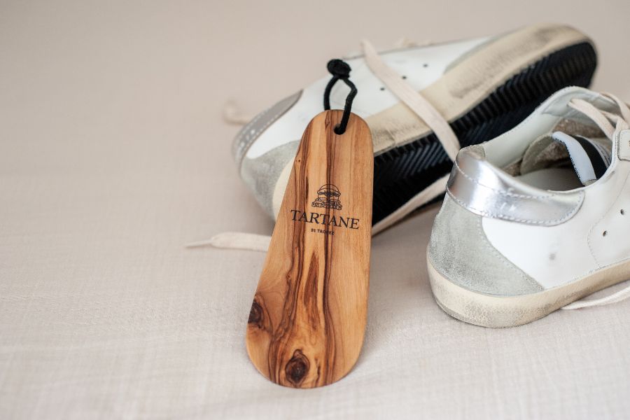 Custom wooden shoe horn