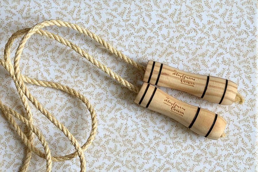 Corde à sauter personnalisable en bois