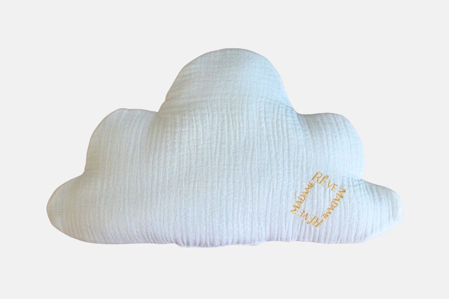 Custom embroidered cloud pillow