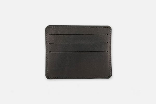 Porte-cartes arrondi en cuir personnalisable ; Leather rounded card wallet