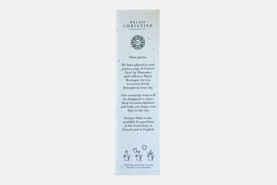 Custom seeded bookmark