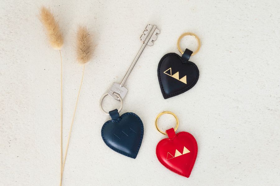 Luxury custom heart keyrings