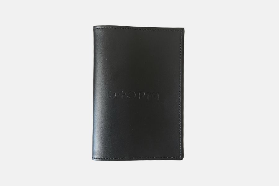 Custom leather passport holder