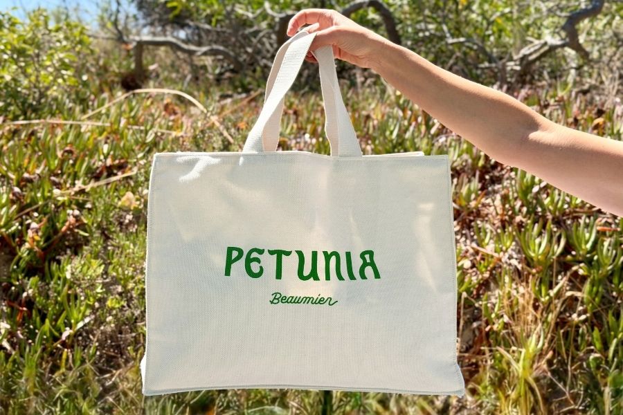 Custom ecru canvas bag