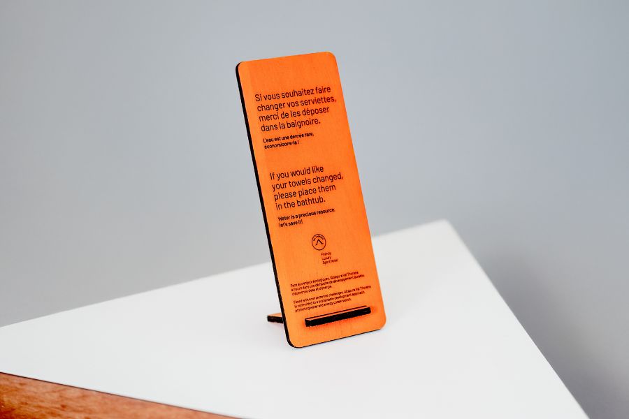 Personalized wooden standing QR code