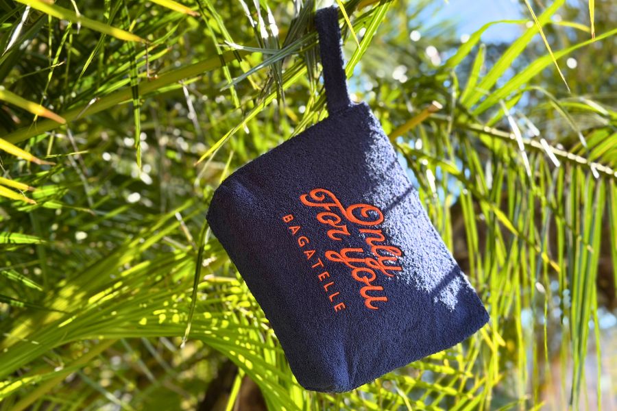 Personalized terry cloth pouch