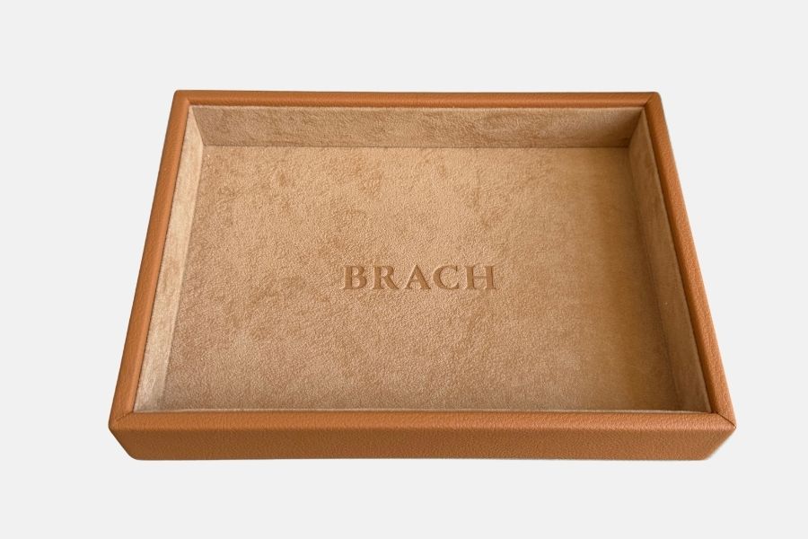 Bespoke faux leather jewellery tray