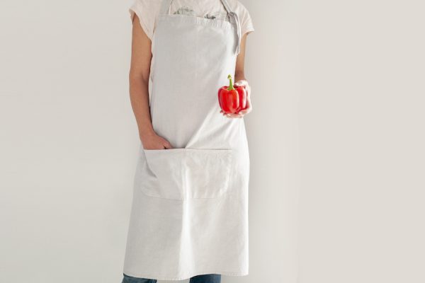 Tablier en lin personnalisé ; Custom kitchen linen apron