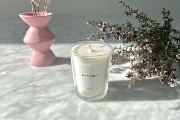 Bougie transparente parfumée personnalisée 80gr ; Customized 80g clear glass scented candle