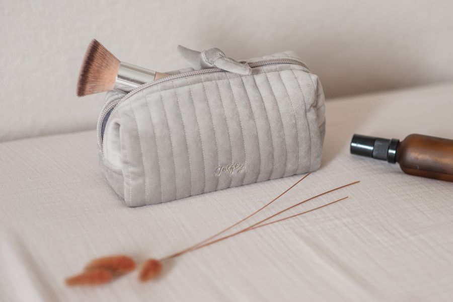 Luxury velvet makeup bag