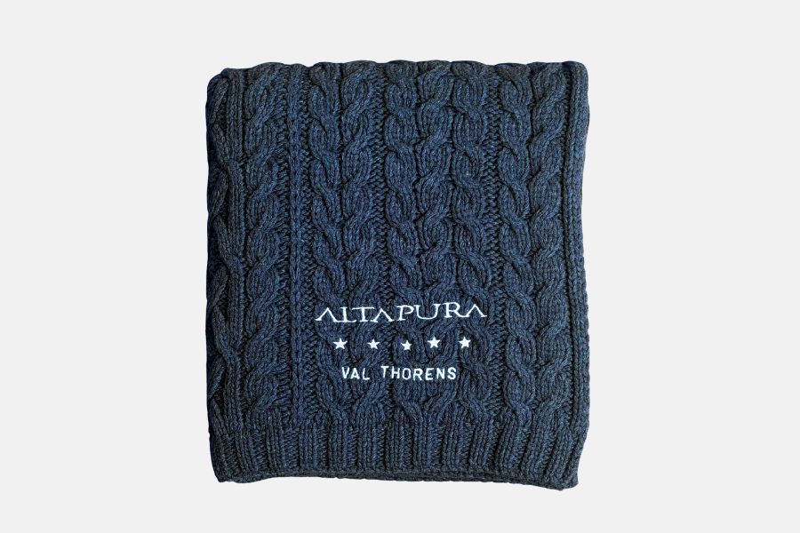 Plaid torsadé en laine personnalisable