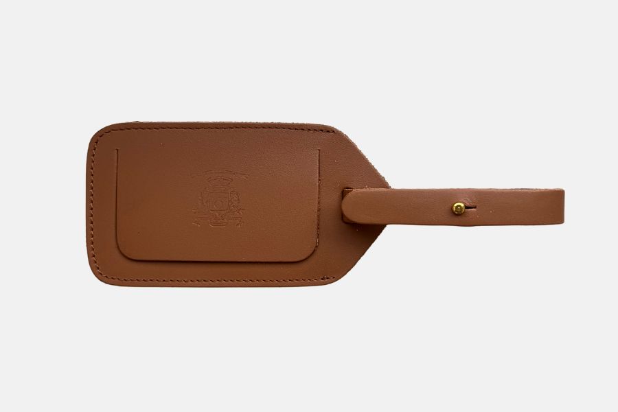 Étiquette de bagage de luxe personnalisée en cuir