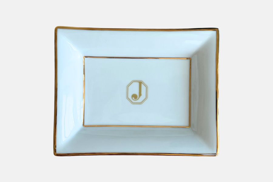 Grand vide-poche en porcelaine personnalisable