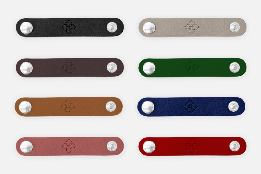 Attache-câble en cuir personnalisable
