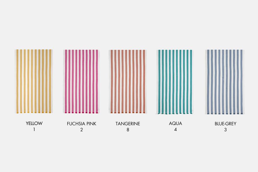 Custom striped terry fouta towel