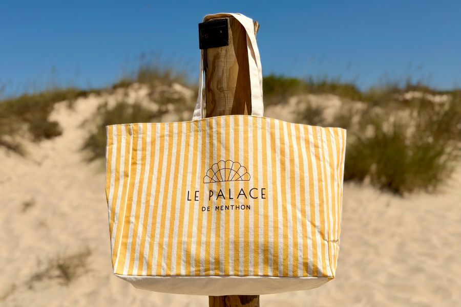 Custom striped canvas bag