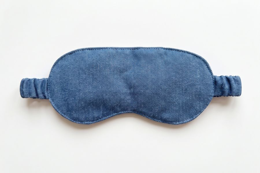 Masque de nuit en jean personnalisable