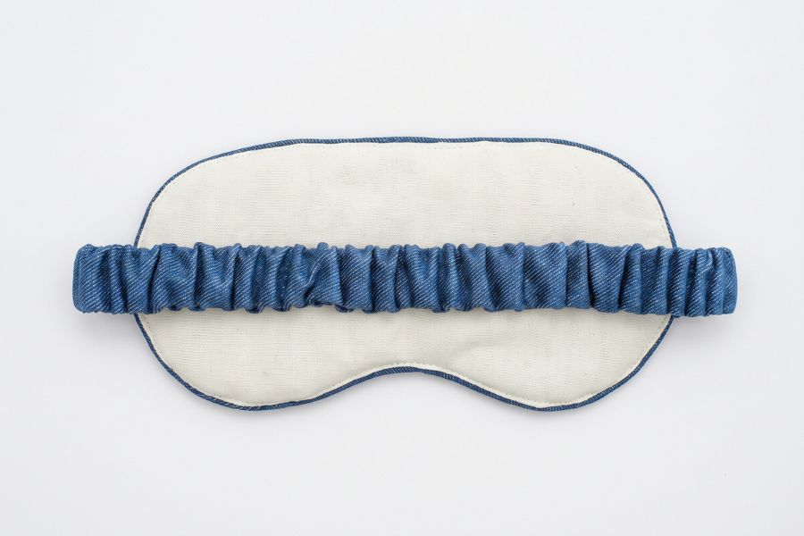 Custom denim sleep mask