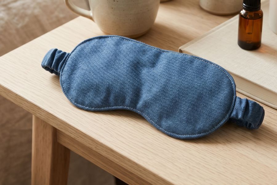 Masque de nuit en jean personnalisable